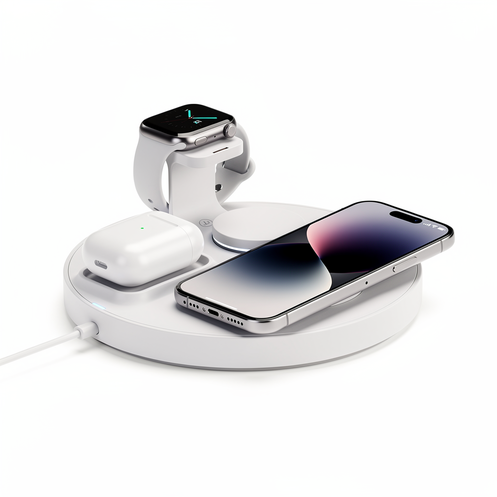 Cargador Inalámbrico MagCharge Pro 3 en 1 sobre fondo blanco - vista principal